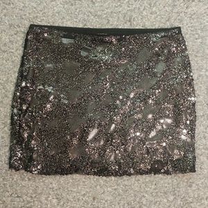 Metallic Sequin Skirt